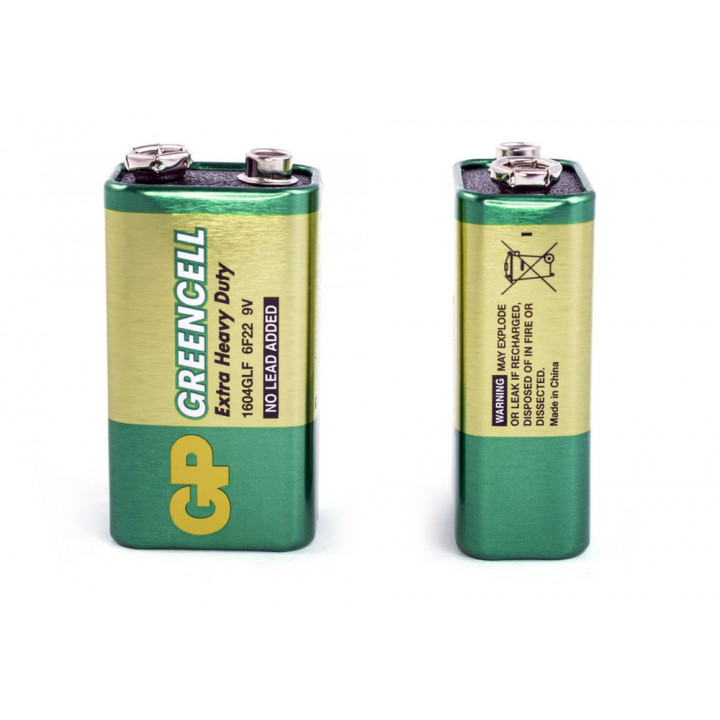 6F22 GP GreenCell 9V(Крона) батарея
