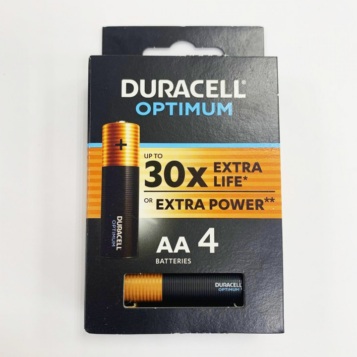 LR6 DURACELL OPTIMUM  AA элемент алкал (пр-во Бельгия) (уп-ка 4 шт)