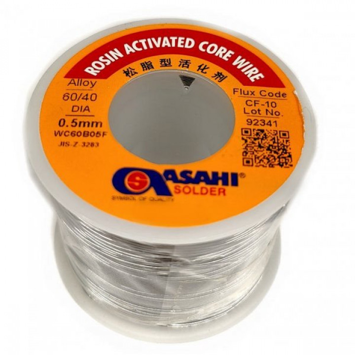 Припой ASAHI 0,5мм 200гр с флюсом CF-10 (60%Sn;40%Pb)