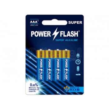 LR03 POWER FLASH Super AAA элемент алкал (блистер 4шт)