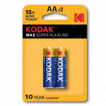 LR6 KODAK MAX  AA элемент алкал (блистер 2шт)