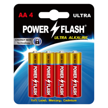 LR6 POWER FLASH Ultra  AA элемент алкал (блистер 4шт)