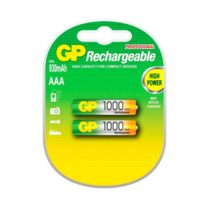 AAA 1000mAh GP Ni-MH аккумулятор (блистер 2шт)