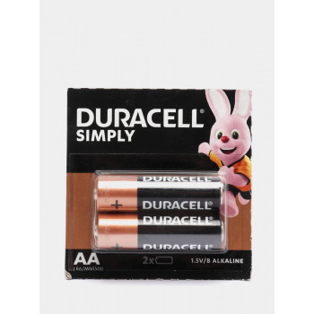 LR6 DURACELL SIMPLY AA элемент алкал (блистер 2шт)