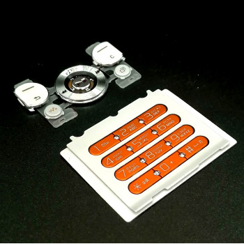 Клавиатура Sony Ericsson W580/W580i оранжевая с белым (2 части)                                     