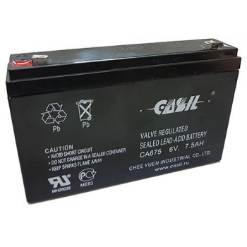 CA675 6V 7,5Ah CASIL аккумулятор свинцовый                                                          