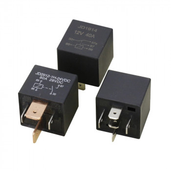 Реле JD1914 12VDC 40A 5pin автомобильное (без крепления)