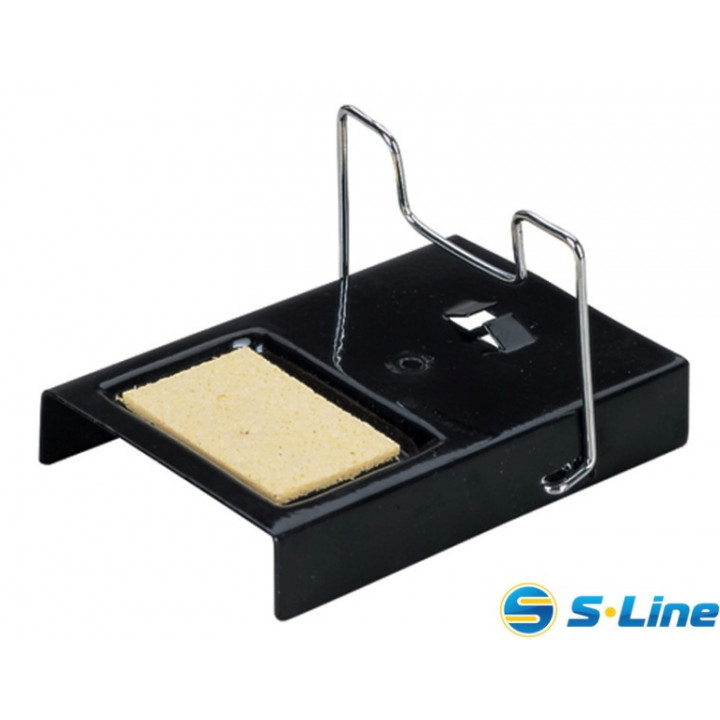 Держатель паяльника ZD-10B стальной прямоугольный с губкой S-Line                                   