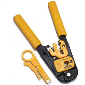 Клещи BS431106 для обжима 6P6C + зачистка BOSI