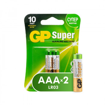 LR03 GP Super AAA элемент алкал (блистер 2шт)