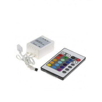 IR RGB-контроллер 3*2A 5V-12V-24V 72Wс пультом ДУ 24 кнопки                                         