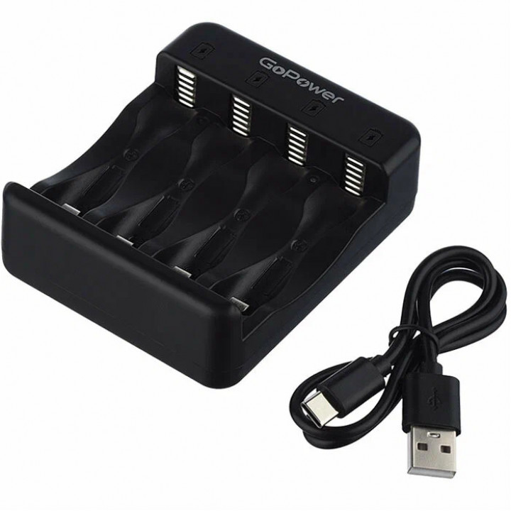 iClever1600 1/4 AA/AAA 1600мА/800мA 5V 2A Ni-MH/Ni-Cd автоматическое заряд.устр-во GoPower