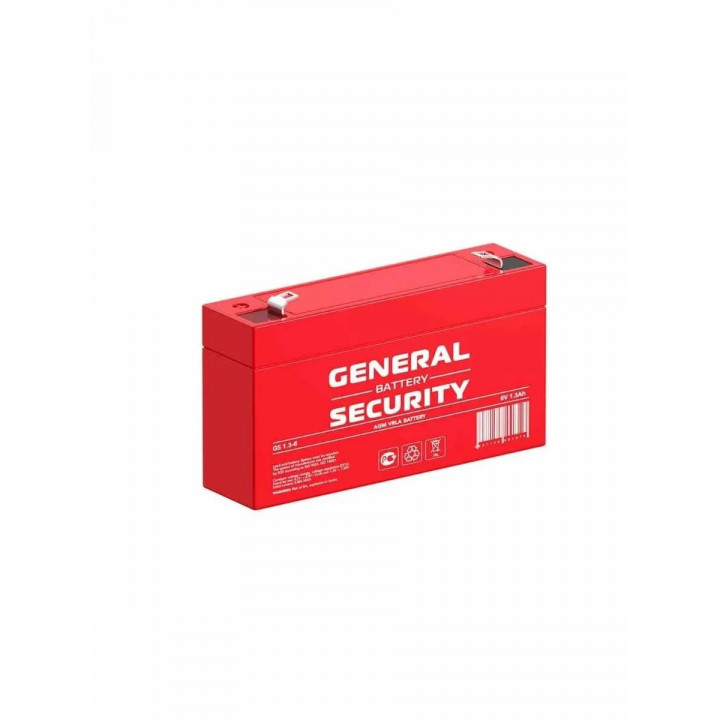 GS1.3-6 6V 1,3Ah General Security аккумулятор свинцовый                                             