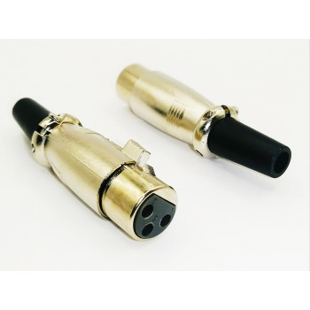 XLR-3F гнездо на кабель черный PREMIER