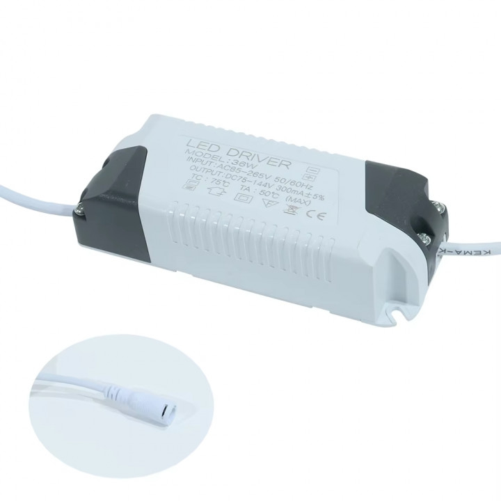LED Driver  300mA 75-135 VDC 25-36W (с гнездом 5,5x2,5мм) 