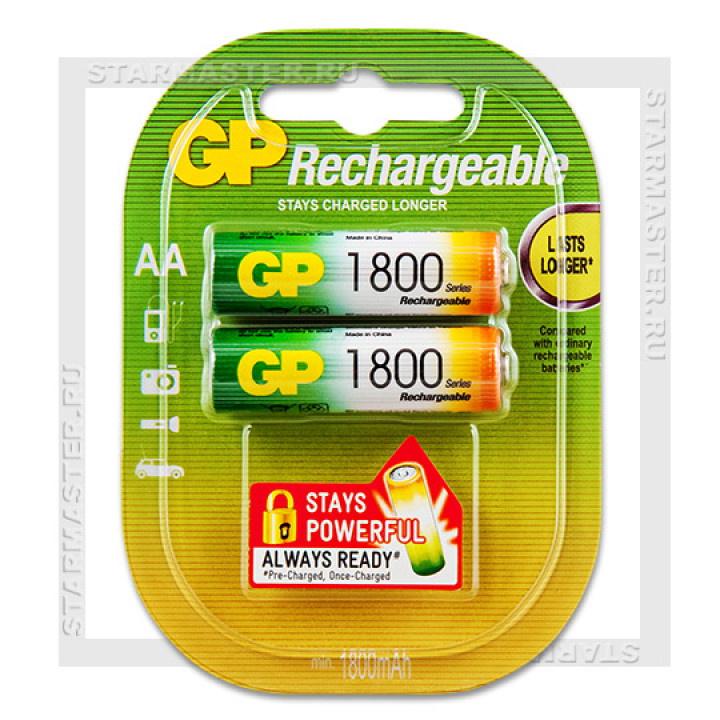 AA 1800mAh GP Ni-MH аккумулятор (блистер 2шт)
