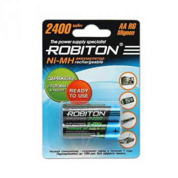 AA 2400mAh Robiton Ni-MH аккумулятор (предзаряженный) (блистер 2шт)