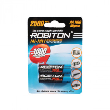 AA 2500mAh ROBITON Ni-MH аккумулятор (блистер 2шт)