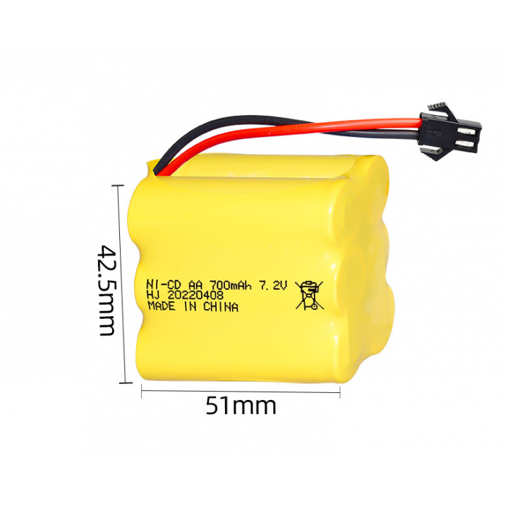 AA*6 700mAh 7.2V Ni-Cd провод с разъемом SM2.54 2pin