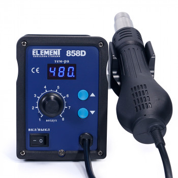 Паяльный фен ELEMENT 858D (цифровая индикация)                                                      