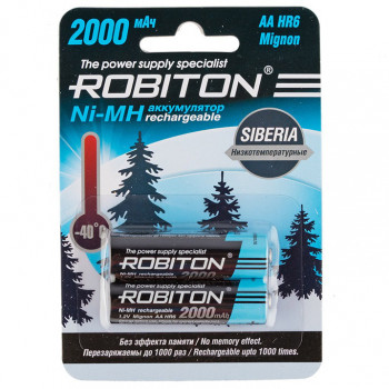 AA 2000mAh ROBITON Siberia Ni-MH аккумулятор (низкотемпературный) (блистер 2шт)