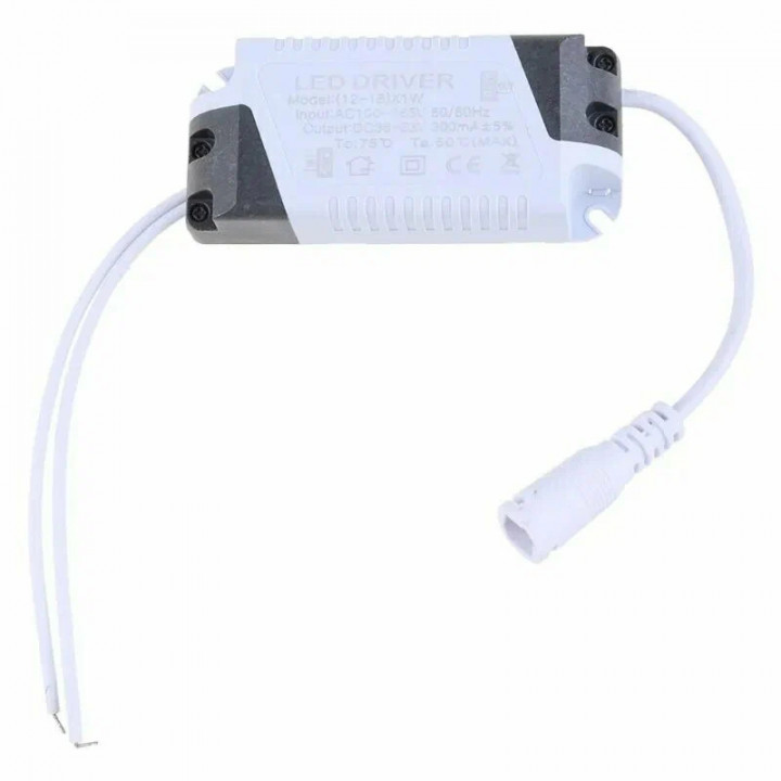 LED Driver  300mA 36-65VDC 12-18x1W с гнездом 5,5x2,5мм