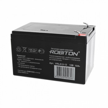 VRLA12-12 12V 12Ah ROBITON аккумулятор свинцовый