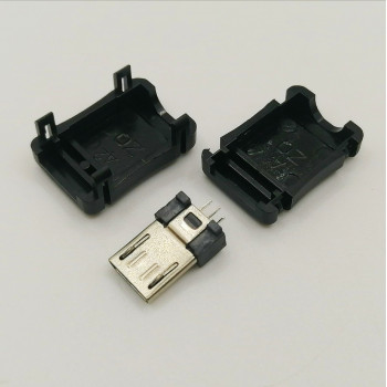 USBBmicro-5PB1 вилка на кабель в корпусе                                                            