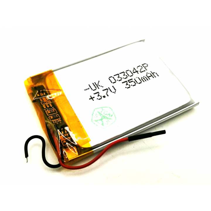 UK033042P Китай 3,7V 600mAh Li-Pol аккумулятор                                                      