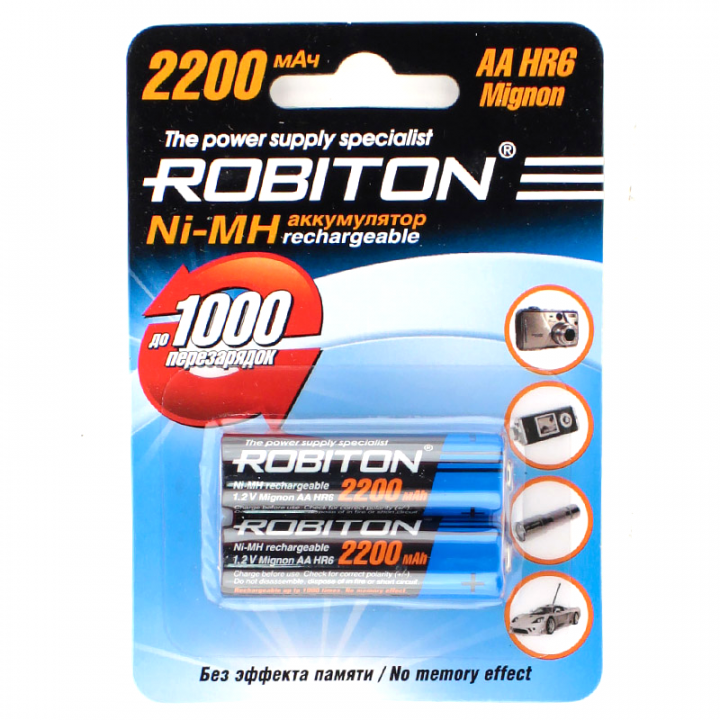 AA 2200mAh ROBITON Ni-MH аккумулятор                                                                