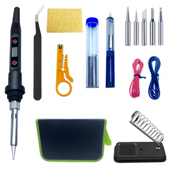 Набор для пайки PC-006 в органайзере (паяльник 60W, отсос, припой и др) 