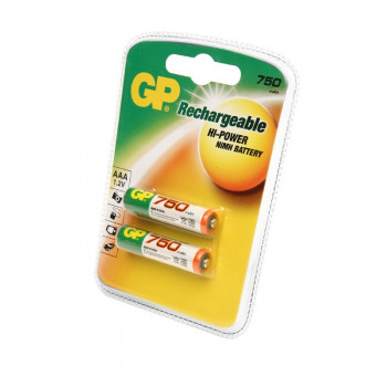 AAA  750mAh GP Ni-MH аккумулятор (блистер 2шт)