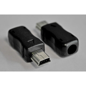 USBmini-5PB вилка на кабель в корпусе (3 элемента)                                                  