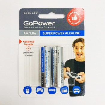 LR6 GoPower AA элемент алкал (BL2)