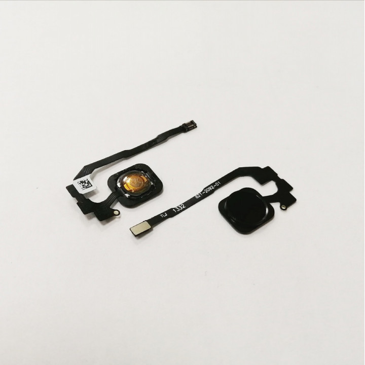 Шлейф Apple Iphone 5S/SE с кнопкой HOME и толкателем черный                                         