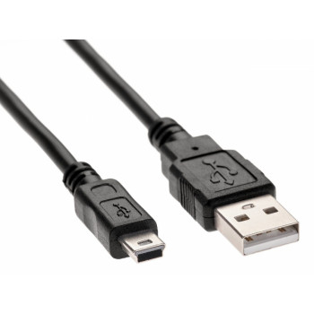 Шнур USB A- USB mini 4 pin 1,5м черный PREMIER 