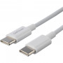 Шнур USB type C - USB type C 1м 60W FAST белый ПВХ GoPower 
