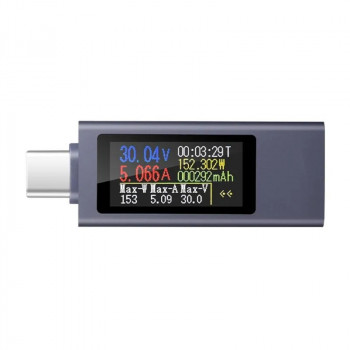Тестер USB-зарядки KWS-X1 Kowsi type-C (4-30V 0-12A) 