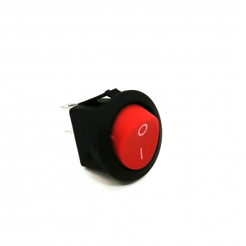 KCD1-202/2P переключатель клавишный ON-OFF 20мм круглый без подсветки красный