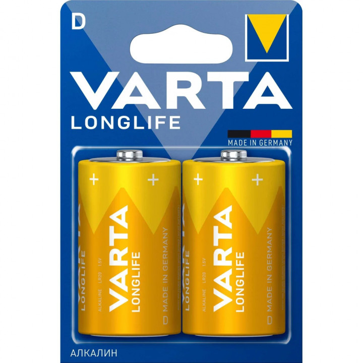 LR20 VARTA LONGLIFE элемент алкал (BL2)