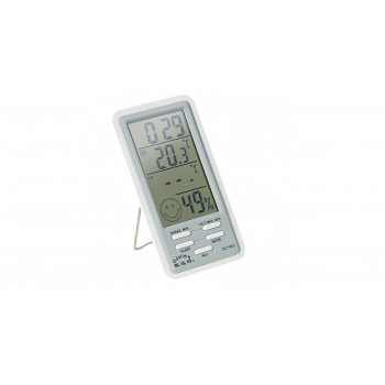 DC802 комнатно-уличный термометр с часами и с измерением влажности Datronn                          