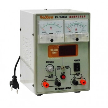PS-1502AD блок питания лабораторный 0…15V 2A стрелочный индикатор YaXun (без регулировки тока)      