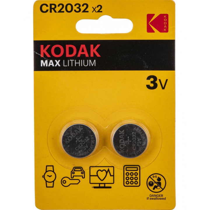 CR2032 KODAK MAX 3V Li батарейка (блистер 2шт)