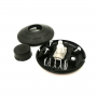 KCD5-307 напольный выключатель с фиксацией черный (кнопка)                                          