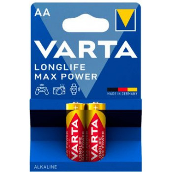 LR6 VARTA LONGLIFE MAX POWER  AA элемент алкал (блистер 2шт)