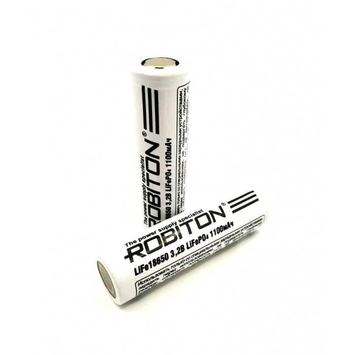 18650 1100mAh 3,2V IFR18650 Robiton Li-Ion (LiFe18650) (литий-железо-фосфатный)