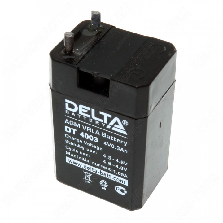 DT4003 4V 0,3Ah DELTA аккумулятор свинцовый                                                         