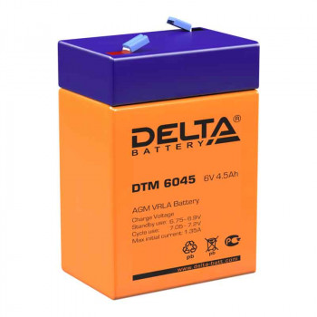 DTM6045 6V 4,5Ah DELTA аккумулятор свинцовый                                                        