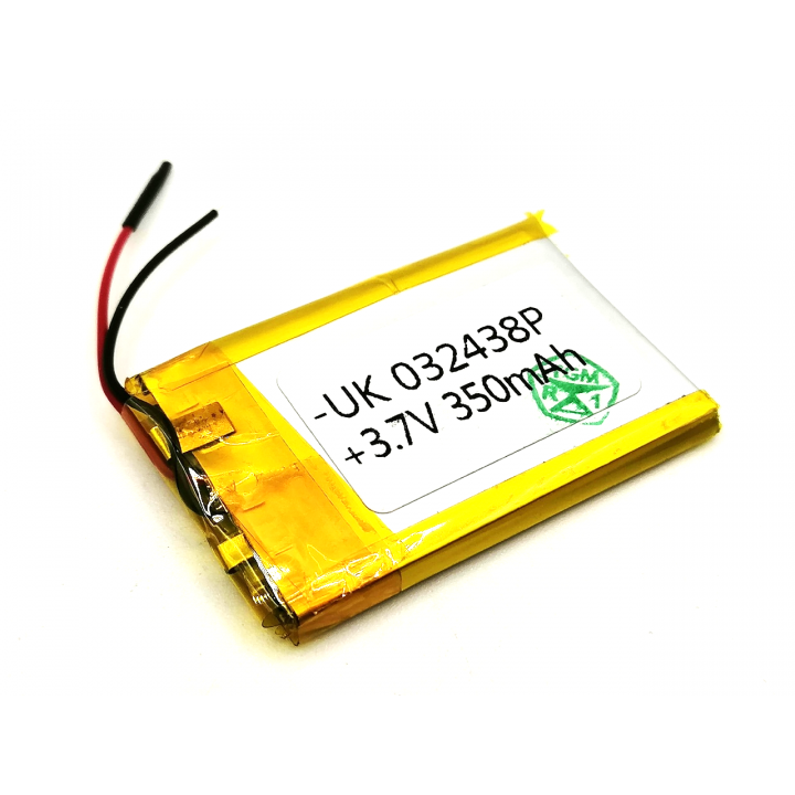 UK032438P Китай 3,7V 350mAh Li-Pol аккумулятор