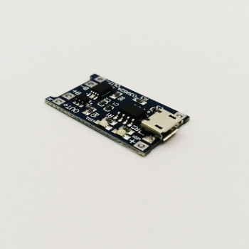 Контроллер заряда Li-Ion аккумулятора на TP4056 1A с защитой (разъем micro USB)                     